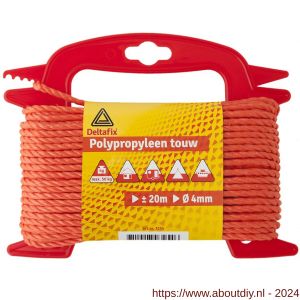 Deltafix touw polypropyleen oranje 10 m x 6 mm - A21902953 - afbeelding 1
