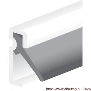 Deltafix tochtprofiel inbouw acrylbestendig aluminium wit 2.40mx16x6 mm - A21903867 - afbeelding 1