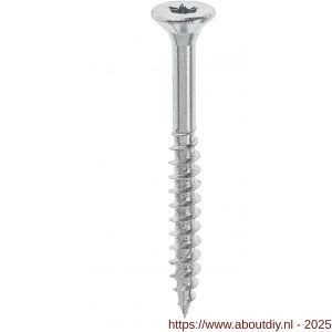 Private-Label spaanplaatschroef platkop Torx met nibs type 17 snijpunt verzinkt 4.5x50/30 mm doos 200 stuks - A21905188 - afbeelding 1