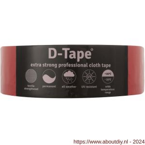 D-Tape ducttape zelfklevend extra kwaliteit permanent rood 50 m x 50x0.32 mm - A21902786 - afbeelding 1