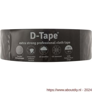 D-Tape ducttape zelfklevend extra kwaliteit verwijderbaar zwart 50 m x 50x0.32 mm - A21902792 - afbeelding 1