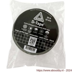 D-Tape ducttape zelfklevend extra kwaliteit verwijderbaar stage gaffer wit 50 m x 50x0.34 mm - A21902790 - afbeelding 1