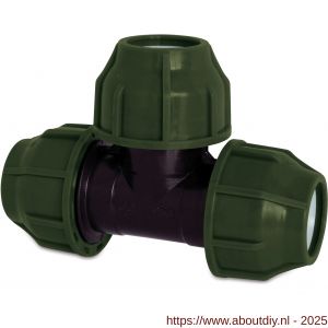Deltafix tyleen toebehoren T-stuk PP zwart groen 16 mm naar 16 mm - A21904846 - afbeelding 1