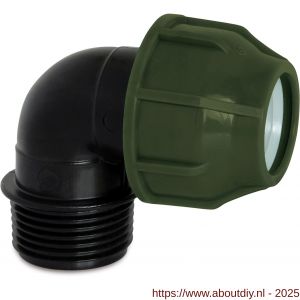 Deltafix tyleen toebehoren knie buitendraad zwart groen 1/2 inch naar 16 mm - A21904852 - afbeelding 1