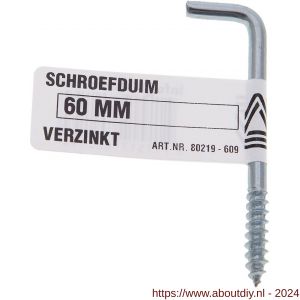 Deltafix schroefduim standaard vermessingd 60 mm - A21903110 - afbeelding 1