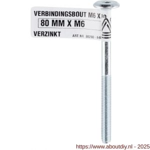 Deltafix verbindingsbout zonder moer verzinkt M6x80 mm - A21904872 - afbeelding 1