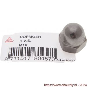 Deltafix dopmoer zeskant RVS A2 M8 DIN 1587 - A21900713 - afbeelding 1
