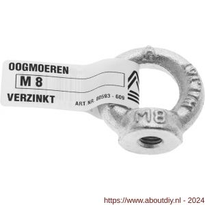 Deltafix oogmoer ringmoer verzinkt M10 DIN 582 - A21900740 - afbeelding 1
