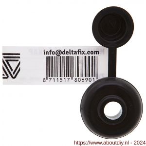 Deltafix afdekkap houtdraadbout 7 mm zwart - A21900003 - afbeelding 1
