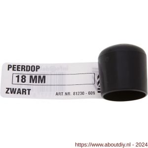 Deltafix peerdop zwart 25 mm - A21904107 - afbeelding 1