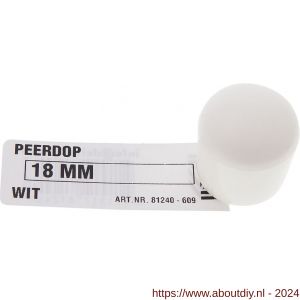 Deltafix peerdop wit 19 mm - A21904110 - afbeelding 1