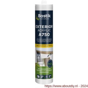Bostik A750 Exterior Acrylic acrylaatkit 310 ml wit - A51250158 - afbeelding 1