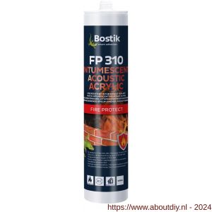 Bostik FP 310 Intumescent Acoustic Acrylic acrylaatkit brandvertragend wit 310 ml wit - A51250223 - afbeelding 1