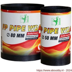 Zwaluw Fireprotect FP Pipe Wrap opschuimende brandhuls 125 mm zwart - A51250107 - afbeelding 1