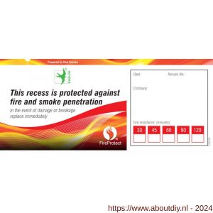 Zwaluw Fireprotect FP Sealing Sticker afdichtingen brandwerend doorvoer identificatie sticker set 10 stuks - A51250361 - afbeelding 1