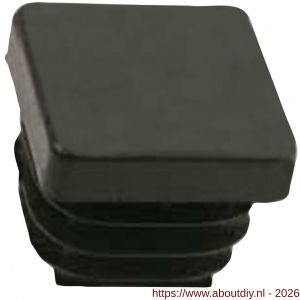 QlinQ pootdop insteek vierkant zwart 15 mm set 4 stuks - A40850895 - afbeelding 1
