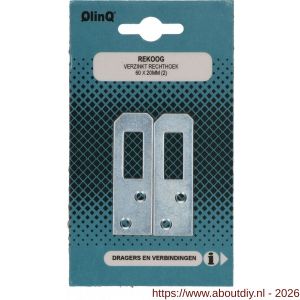 QlinQ rekoog rechthoekig 60x20 mm verzinkt set 2 stuks - A40850221 - afbeelding 2