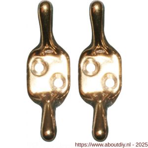 QlinQ koordhouder 50 mm messing set 2 stuks - A40850201 - afbeelding 1