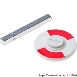 QlinQ WC-slot renovatieset plaat rood-wit stift 5 mm - A40850715 - afbeelding 1
