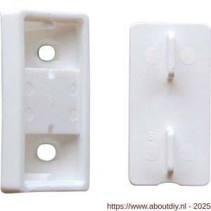 QlinQ kastverbinder kunststof wit 43x28 mm set 6 stuks - A40850966 - afbeelding 1