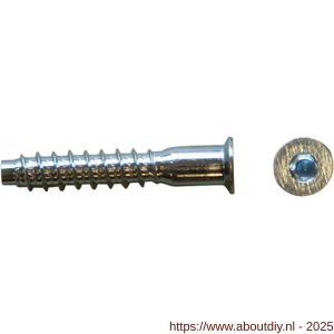 QlinQ meubelverbindingsschroef 7x50 mm verzinkt set 10 stuks - A40850957 - afbeelding 1