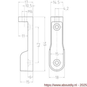QlinQ kastroededrager plankmontage vernikkeld set 2 stuks - A40850794 - afbeelding 2