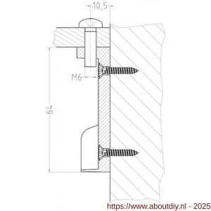 QlinQ kastroededrager plankmontage vernikkeld set 2 stuks - A40850794 - afbeelding 3