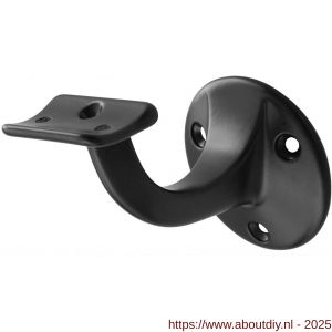 QlinQ leuninghouder zwart opschroefbaar set 2 stuks - A40850802 - afbeelding 1