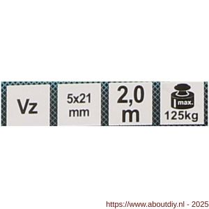 QlinQ voetketting 21x5 mm verzinkt 2 m - A40850396 - afbeelding 2