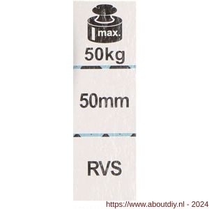 QlinQ karabijnhaak 50 mm ovaal RVS - A40850176 - afbeelding 3