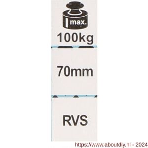 QlinQ karabijnhaak 70 mm ovaal RVS - A40850177 - afbeelding 2