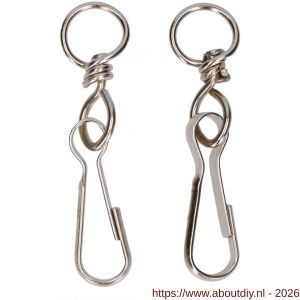 QlinQ veerknip 40 mm vernikkeld set 2 stuks - A40850193 - afbeelding 1