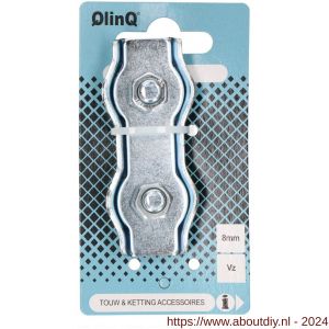 QlinQ duplexstaaldraadklem 8 mm verzinkt - A40850289 - afbeelding 1