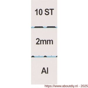 QlinQ persklem 2 mm aluminium set 10 stuks - A40850283 - afbeelding 2