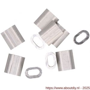 QlinQ persklem 4 mm aluminium set 10 stuks - A40850285 - afbeelding 3