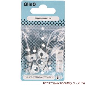 QlinQ staaldraadklem 3 mm verzinkt set 4 stuks - A40850296 - afbeelding 1