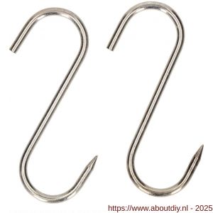 QlinQ vleeshaak 4.8x120 mm verzinkt set 2 stuks - A40850198 - afbeelding 1