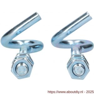 QlinQ krulhaak 10x140 mm verzinkt set 2 stuks - A40850209 - afbeelding 4