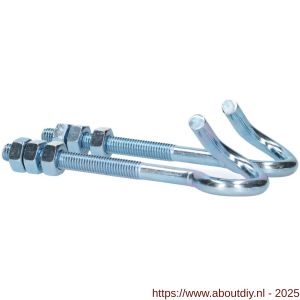 QlinQ krulhaak 10x140 mm verzinkt set 2 stuks - A40850209 - afbeelding 3