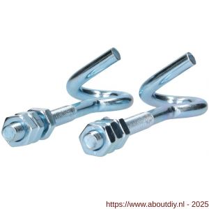 QlinQ krulhaak 10x140 mm verzinkt set 2 stuks - A40850209 - afbeelding 2