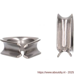 QlinQ puntkous 4 mm groef RVS set 2 stuks - A40850309 - afbeelding 2