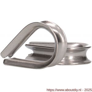QlinQ puntkous 4 mm groef RVS set 2 stuks - A40850309 - afbeelding 3