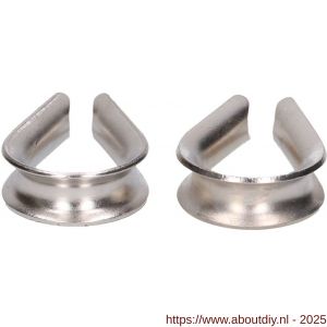 QlinQ puntkous 8 mm groef RVS set 2 stuks - A40850311 - afbeelding 5