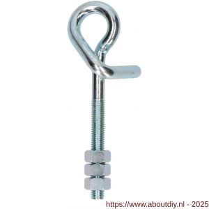 QlinQ schommelhaak M12x160 mm metrisch verzinkt - A40850211 - afbeelding 1