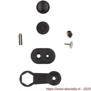 QlinQ holniet 11 mm vernikkeld met tool set 8 stuks - A40850075 - afbeelding 3