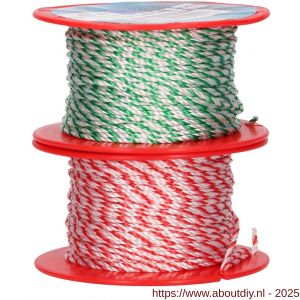 QlinQ multikoord polyamide 1.3 mm gedraaid rood-wit 40 m rol - A40850151 - afbeelding 2