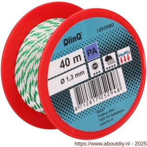 QlinQ multikoord polyamide 1.3 mm gedraaid rood-wit 40 m rol - A40850151 - afbeelding 3