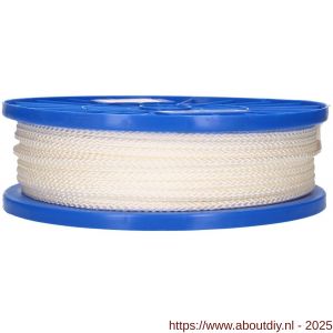 QlinQ nylonkoord PA 5 mm gevlochten wit 100 m rol - A40850153 - afbeelding 1