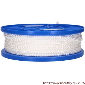 QlinQ nylonkoord PP 6 mm gevlochten wit DIN 83307 60 m rol - A40850155 - afbeelding 1