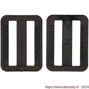 QlinQ textielbandspanner 40 mm zwart set 2 stuks - A40851040 - afbeelding 2